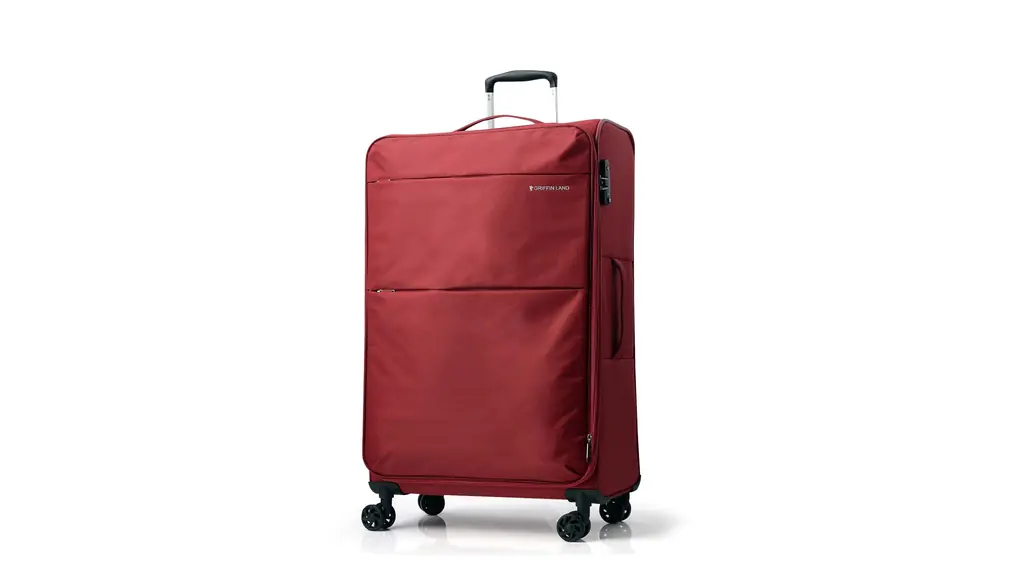 [グリフィンランド] スーツケース キャリーケース キャリーバッグ Lサイズ 無料受諾可能サイズ ソフトタイプ 軽量 おしゃれ かわいい TSAロック ダブルキャスター レディース 女子旅 海外 AIR6327 5～10泊 2.9kg 95L（拡張時105L） レッド