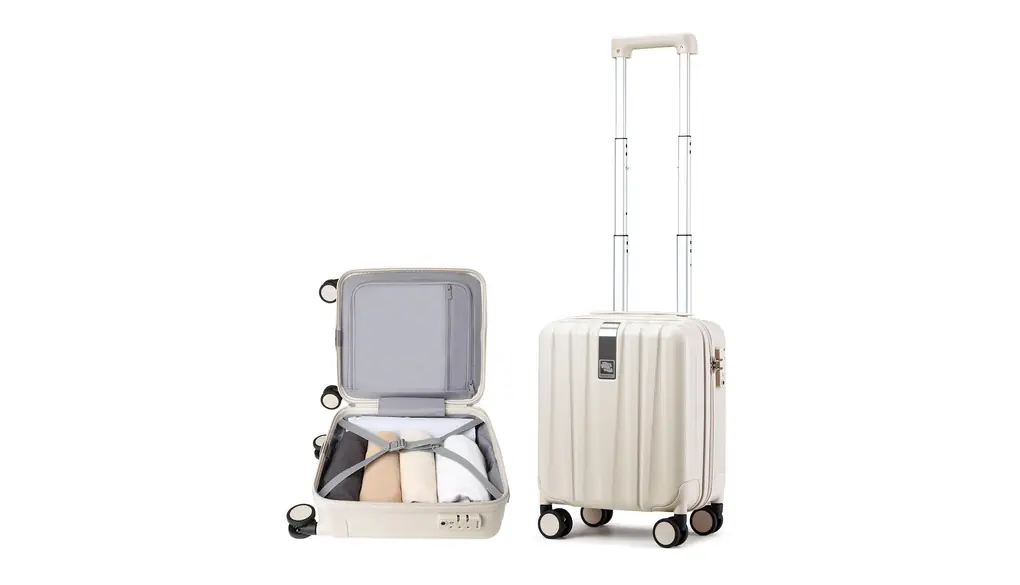 [Hanke] キャリーケース スーツケース SSサイズ 超軽量 機内持ち込み 1泊2日 耐衝撃PC材質 静音回転自在ホイール ショートトラベルスーツケース TSAロック搭載(14インチです/アイボリーホワイト)