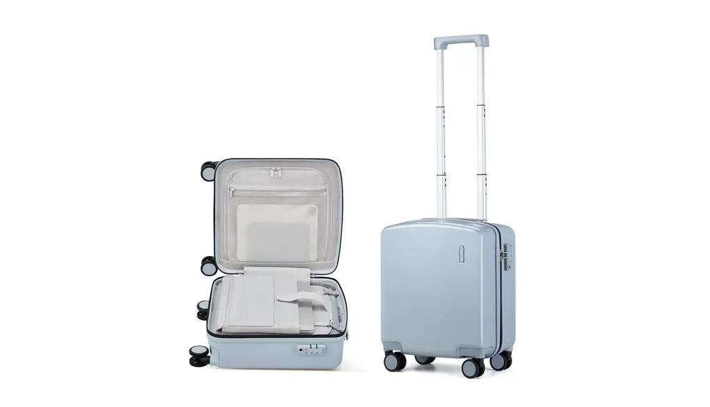 [Hanke] スーツケース キャリーケース SSサイズ 機内持ち込み 2泊3日 超軽量 29L 大容量 静音360°回転キャスター ノートパソコン保護ポケット付き 耐スクラッチ耐衝撃PC材質 旅行 ビジネス出張用(グレー)