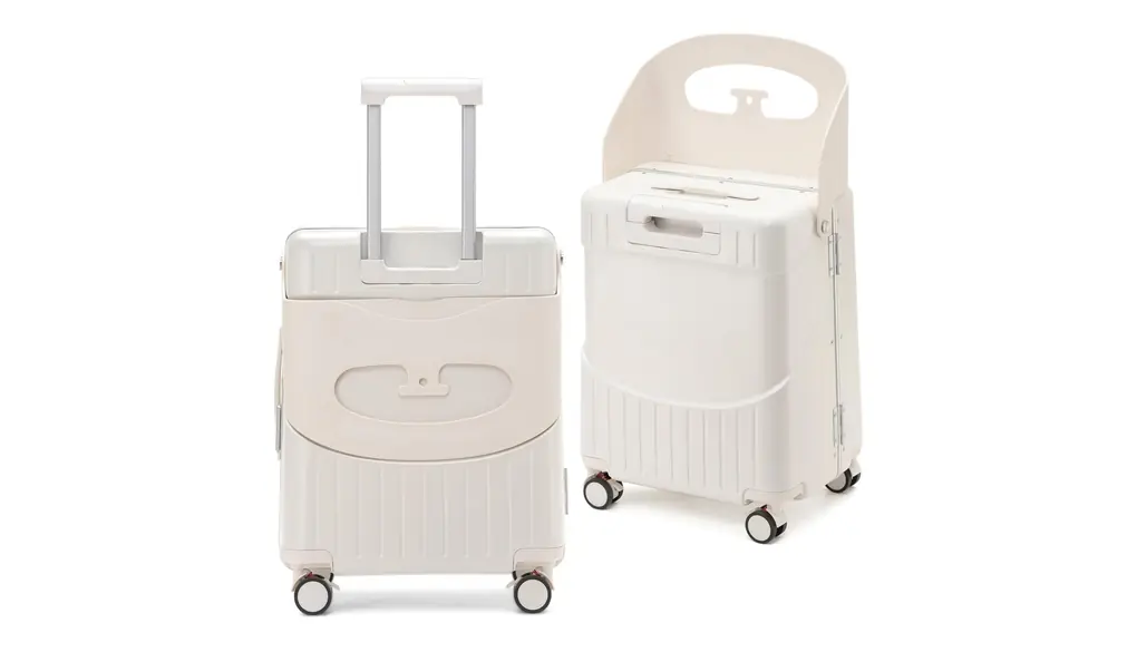 [Hopeholic] 子供が乗れるスーツケース 機内持ち込み 子供が乗れるキャリーケース アルミフレーム 子供 キャリーバッグ 耐衝撃 静音 ダブルキャスター 360度回転 TSAローク搭載 旅行 帰省 キッズ 座れるスーツケース 47L 53*25*35.5CM 機内持込（1-3泊） ホワイト