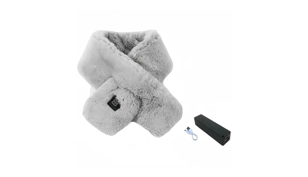 [Hxuolue] ヒーターマフラー バッテリー付き電熱マフラー 首 あたため 防寒 保暖 洗える 加熱ネックウォーマー 3段階温度調節 USB充電式加熱スカーフ ホットマフラー 電気マフラー スキー 通勤 通学 贈り物 プレゼント 男女兼用