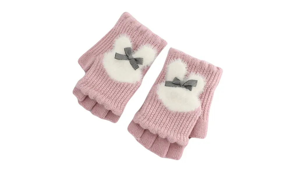 [InSomila] インソミラ ジュニア レディース 指なし 手袋 スマホ対応 半指 モコモコ グローブ 兎 リボン おしゃれ 秋冬 保温 防寒 中学生 高校生 女の子 通学 自転車 お出かけ ボア あたたかい