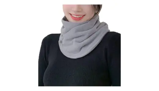 【600円で驚く暖かさ】JOKnet フリースネックウォーマー｜ボタン付き2wayでスマートに冬支度