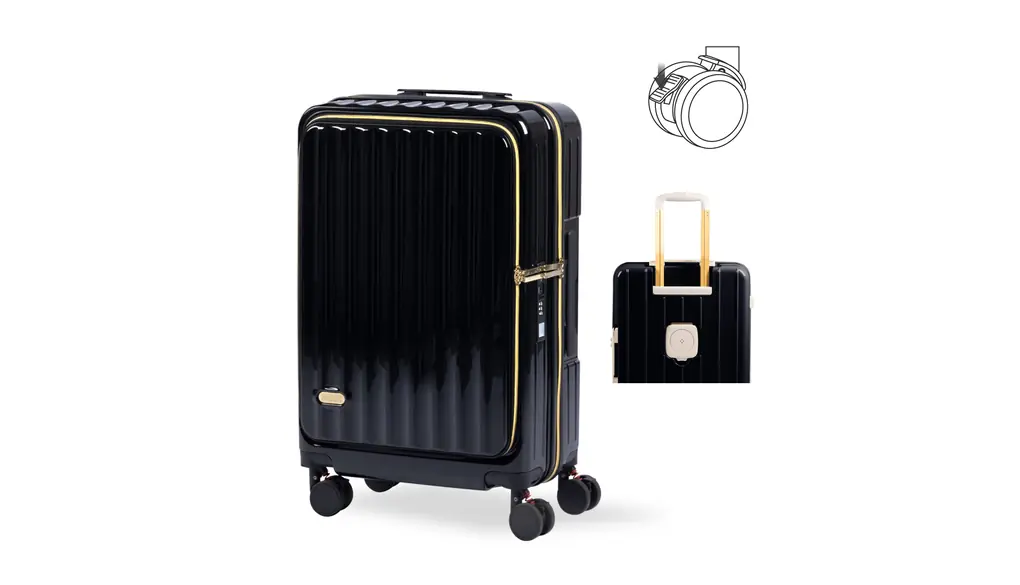 [ＪＯＬＩＳＴＡＲ] スーツケース キャリーケース キャリーバッグ 前開き フロントオープン 光沢感 機内持込 ABS+PC 耐衝撃 大容量 大型 超軽量 静音 USBポート カップホルダー 荷物フック ダブルキャスター ストッパー付き 360度回転 ブレーキ機能 スマホスタンド TSAローク ファスナータイプ 人気 おしゃれ 旅行 ビジネス 出張 修学 泊まる 入院