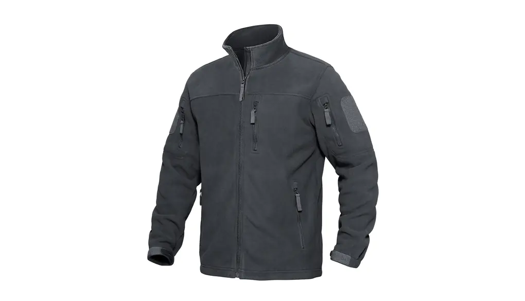 [KEFITEVD] フリースジャケット メンズ アウトドアジャケット 防寒 防風 ジャンパー ミリタリー ブルゾン 厚手 バイクウェア 7ポケット 登山 作業着 冬服