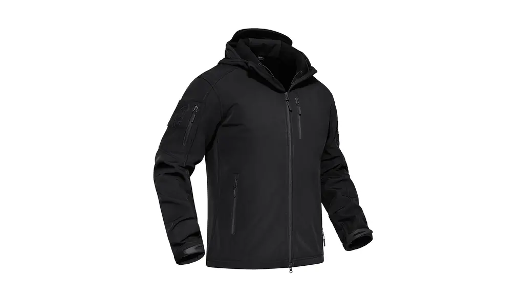 [KEFITEVD] ソフトシェルジャケット 撥水 裏フリース ウインドブレーカー メンズ 防寒防風 タクティカル マウンテンパーカー 大きいサイズ トレッキング