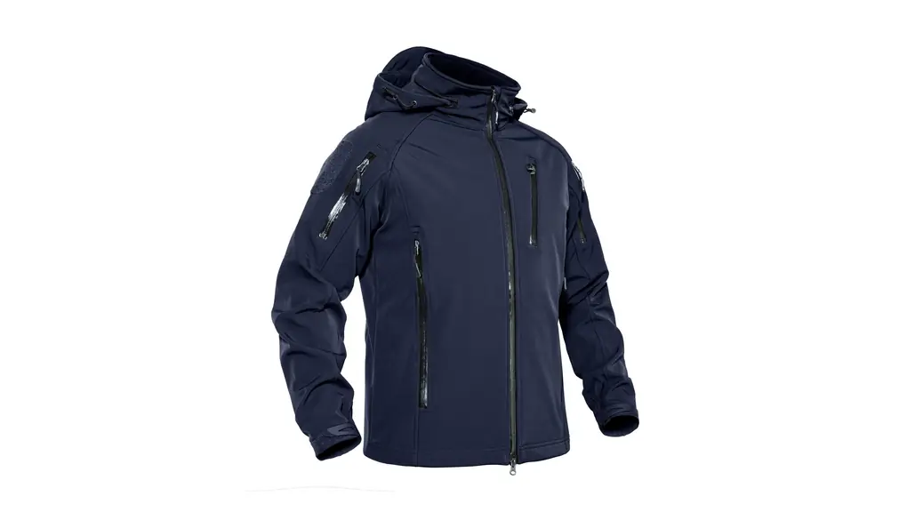 [KEFITEVD] アウトドア ジャケット メンズ 裏起毛 マウンテンパーカー 防寒 防風 ウインドブレーカー 撥水 ソフトシェルジャケット タクティカル バイク アウター フード付き 無地