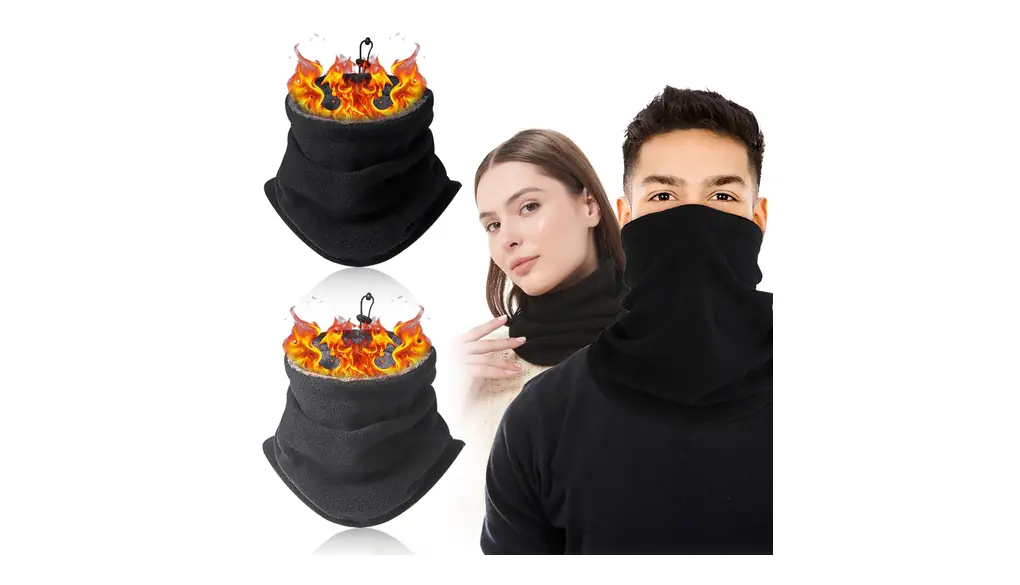 [KEKVE] ネックウォーマー2個セット メンズ 冬 防寒 （360°円形ラッピング・柔らかい肌触り・調節コードつき） ネックガード 裏起毛 厚手 防風 暖かい 柔らかい 伸縮性 多機能 通勤・通学・自転車・バイク・登山・スキー・ジョギング 男女兼用（黒+グレー）