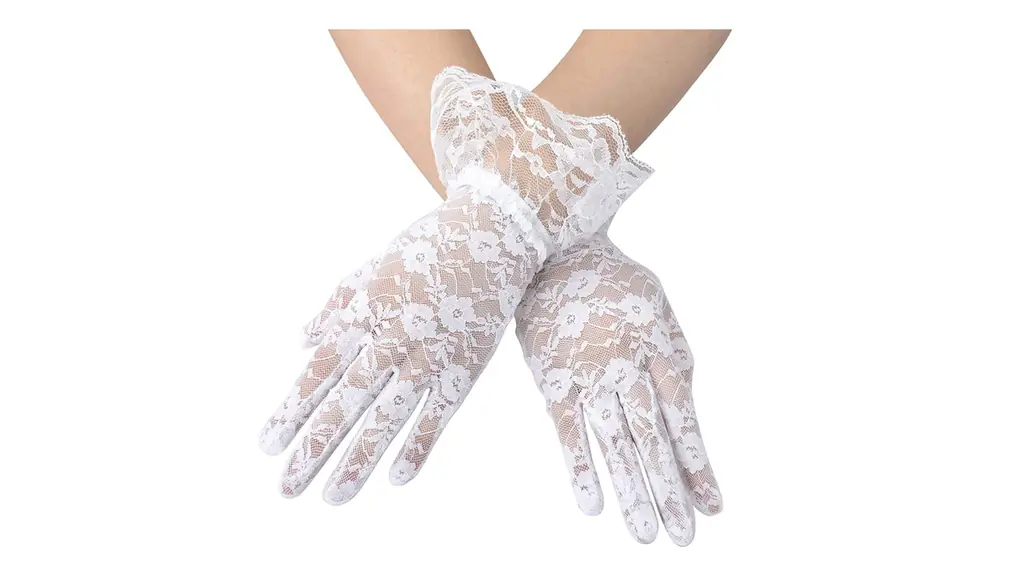 [Kingsie] レース 手袋 レディース グローブ ウェディンググローブ レース 花嫁 手袋 花柄 エレガント UVカット 紫外線対策 日焼け止め 運転 ウエディング 結婚式 成人式 披露宴 花嫁用品
