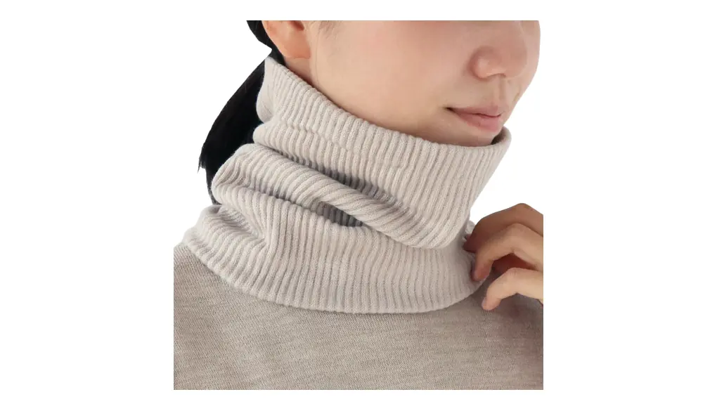 【絹屋】内側シルク 2重編み ふかふか綿ネックウォーマー (5381) サイズ：FREE(長さ 21cm~25cm)