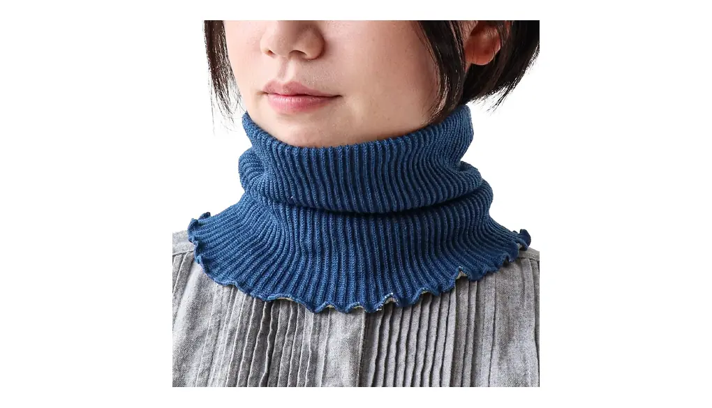 【絹屋】内絹シルク外側ウール 二重編みネックウォーマー