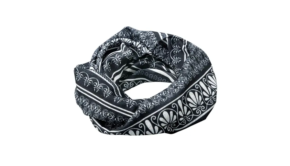 [コモライフ] 3通り使えるやわらか帽子 帽子 ヘアバンド ネックウォーマー 3way エスニック柄 男女兼用 アレンジ 薄毛隠し おしゃれ