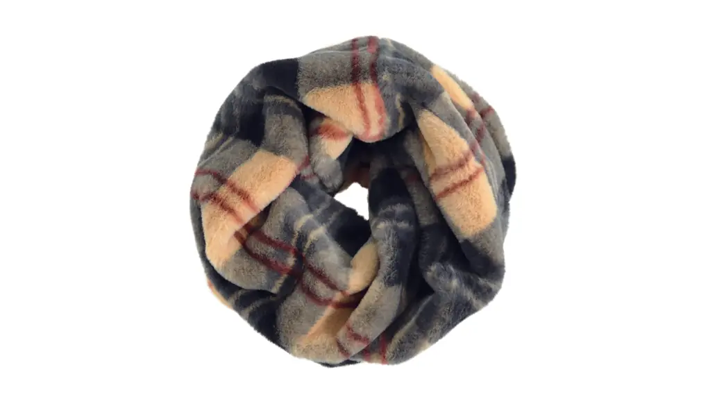 [LALA Boutique] チェック柄 ファー スヌード レディース メンズ 冬 用 フェイクファー 輪っか状 ネックウォーマー 厚手