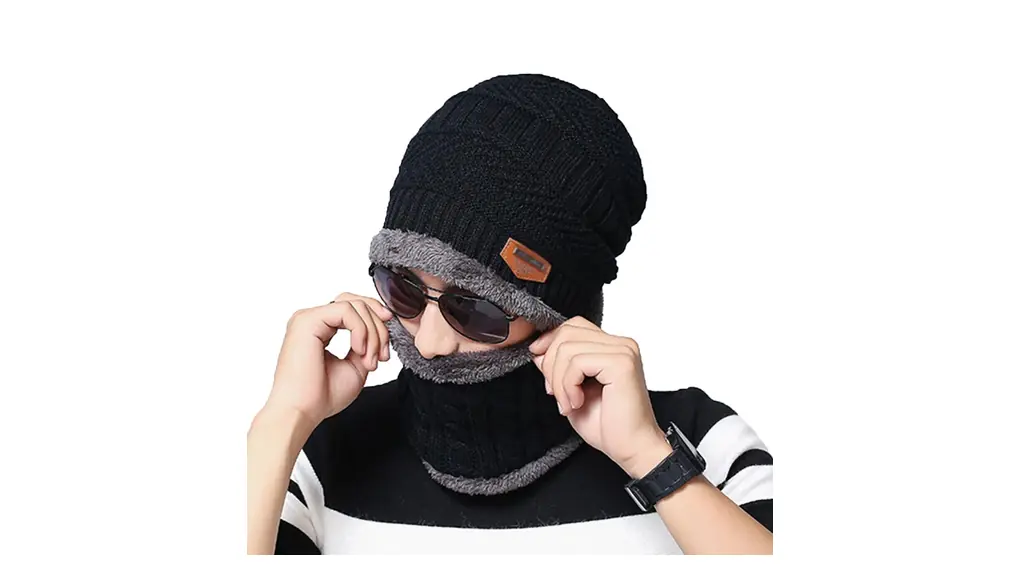 [LEZOOY] ニット帽 ネックウォーマー メンズ 2点 セット 冬 防風防寒 保温 ニットキャップ 裏起毛 柔らかい おしゃれ ニット帽子 スキー スノボー 自転車 ゴルフ 釣り 通勤 通学 キャンプ 頭囲56-60 CMに適用