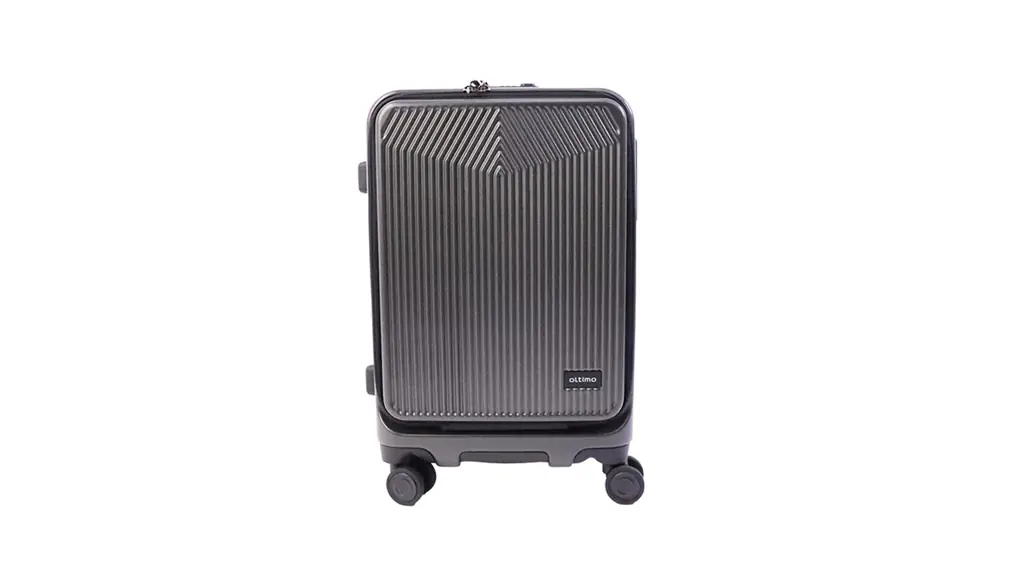 [ロジェールジャパン株式会社] スーツケース 機内持ち込み フロントオープン 拡張 38L 44L ストッパー Sサイズ oltimo オルティモ 0875-49 軽量 静音 旅行 修学旅行 出張 TSAロック(MIDNIGHT/BLACK/38L)