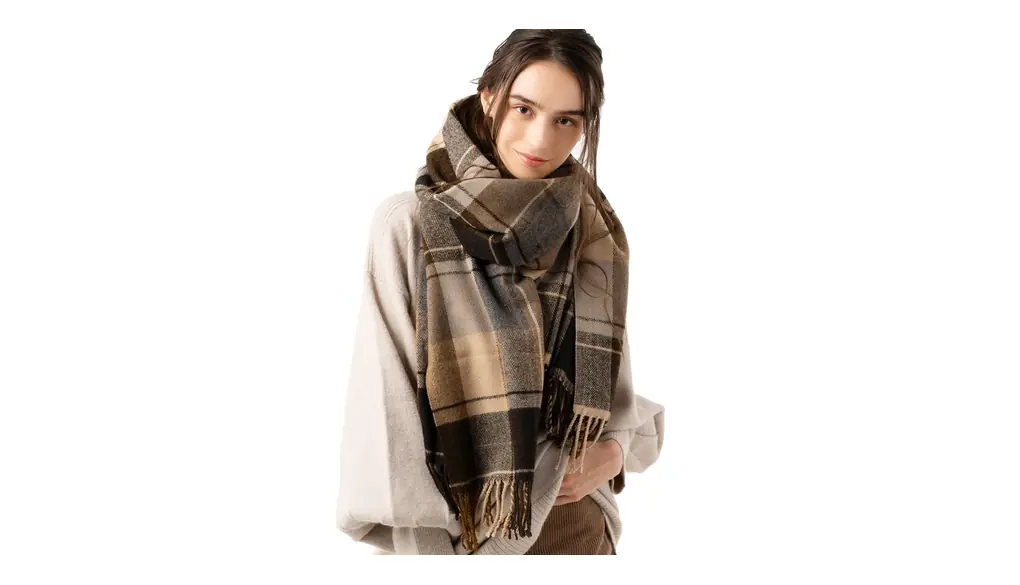 [Ｌｏｏ＆ｃ] [ルーアンドシー] 厚手 大判ルーシーストール レディース 秋冬 大きいサイズ チェック柄 無地 ショール ひざ掛け メンズ ユニセックス