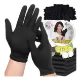 【LUYULAKI 24枚入り黒綿手袋】手荒れケアも作業効率も上がる！毎日使える“ちょうどいい”万能インナー手袋
