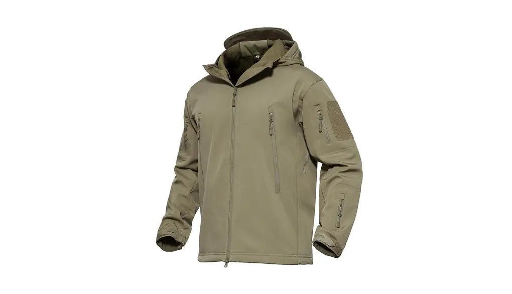 [MAGCOMSEN] タクティカルジャケット サバゲー メンズ アウトドア 登山アウター 防水防風 防寒着 裏フリース ソフトシェルジャケット ミリタリー フード付き 多ポケット イヤホンホール付き 春秋冬