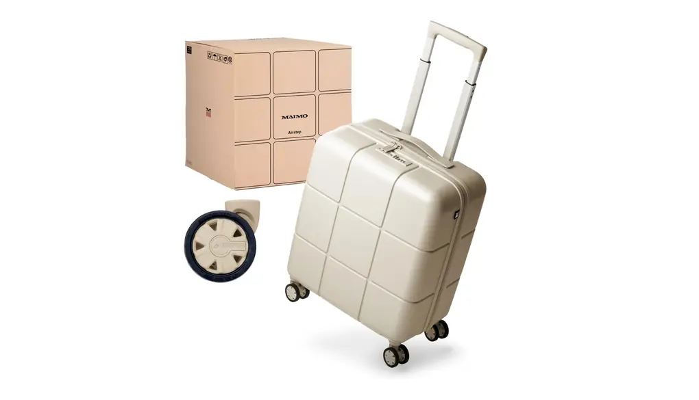 [MAIMO] キャリーケース 機内持ち込み Mサイズ 【約2.5kg！軽量に特化したスーツケース】 超軽量 静音 HINOMOTO 日本製キャスター スペアキャスター TSAロック 大容量 スーツケース キャリーバッグ M10 (ホワイトベージュ, Mサイズ)