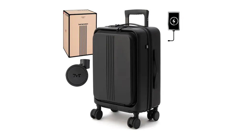 [MAIMO] スーツケース Sサイズ 機内持ち込み 日本メーカー 【フロントオープンで荷物がサッと取り出せる】 静音キャスター ストッパー付き HINOMOTO フロントオープン 前開き キャリーバッグ キャリーケース STAND U