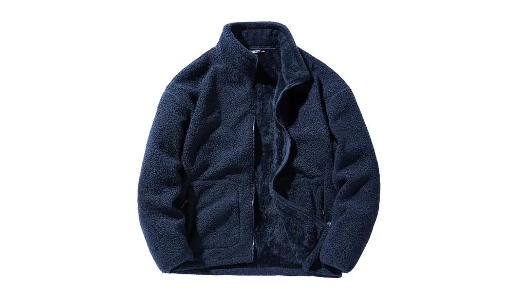 [Manatsulife] ジャケット メンズ 立ち襟 裏起毛 モコモコ 厚手 ボアフリース 防寒 保温 防風 静電気防止 カジュアル アウター 冬 WT2265.