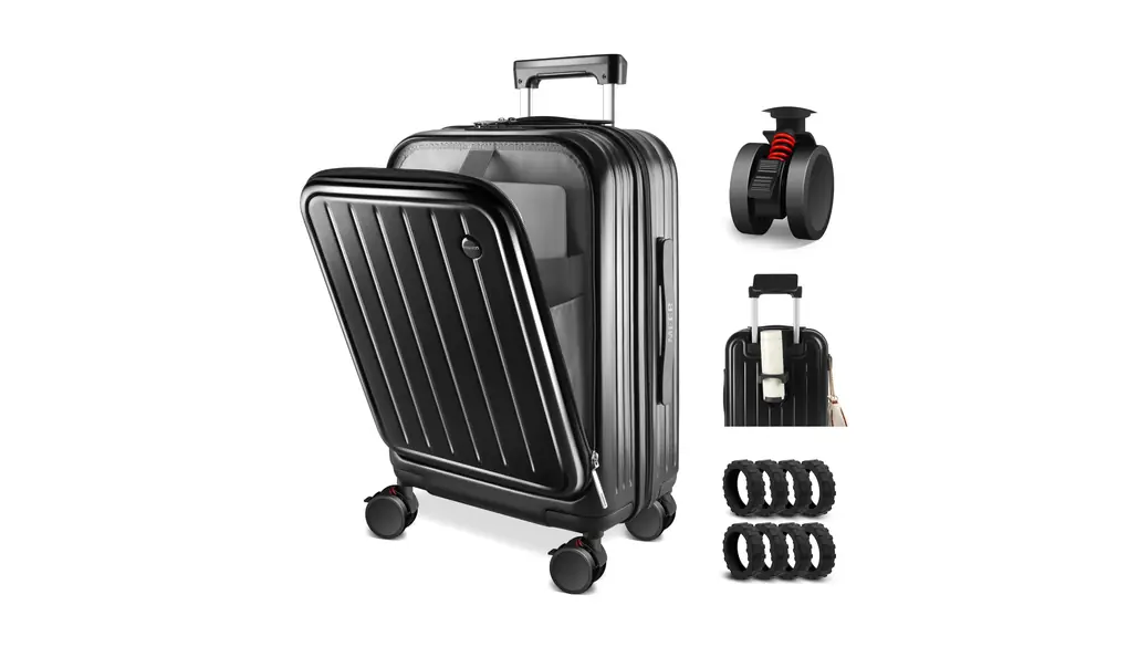[meer] 前開き スーツケース 機内持ち込み USBポート付き カップホルダー付き キャリーケース 超軽量 360度回転 耐衝撃 TSAロック 静音 頑丈 海外旅行 国内旅行 ビジネス 出張