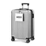 【軽さが旅を変える！】meer スーツケース Sサイズ（シルバー）｜隠しフック×静音キャスターで“軽快移動”を実現する一台