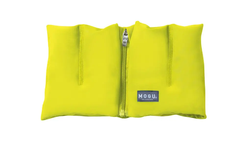 MOGU(モグ) ネックウォーマー 身体が求めるビーズクッション へたりにくい パウダービーズ使用 約24x14x3.5cm グリーン 洗濯可 スポーツ ランニング