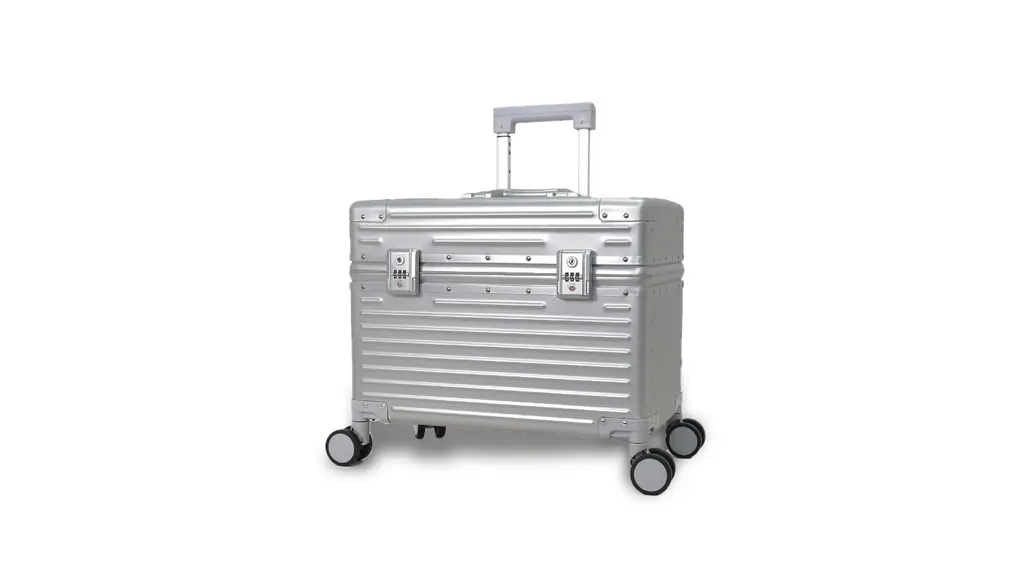 [モアエルグ] スーツケース キャリーケース Mサイズ オールアルミ 上開き トップオープン 横型 横長 1泊 2泊 3泊 軽量 フレームタイプ 仕事 通勤 ビジネス TSA [71-22049-91] (M, シルバー)