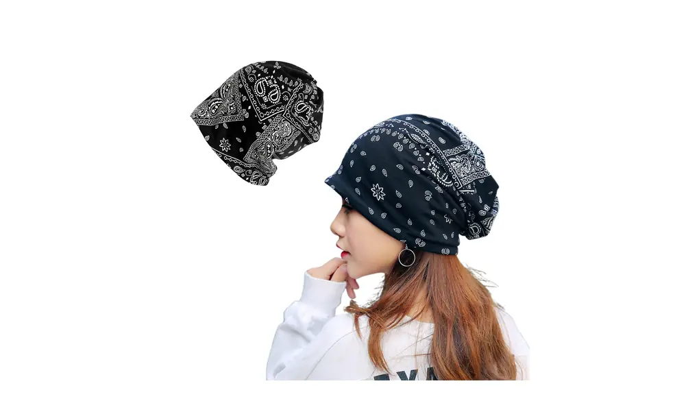 [NazyJnn] 多機能 ケア帽子 バンダナ柄 がん治療用 ビーニー ネックウォーマー ヘアバンド 春夏 秋冬 オールシーズン 男女兼用 メンズ レディース
