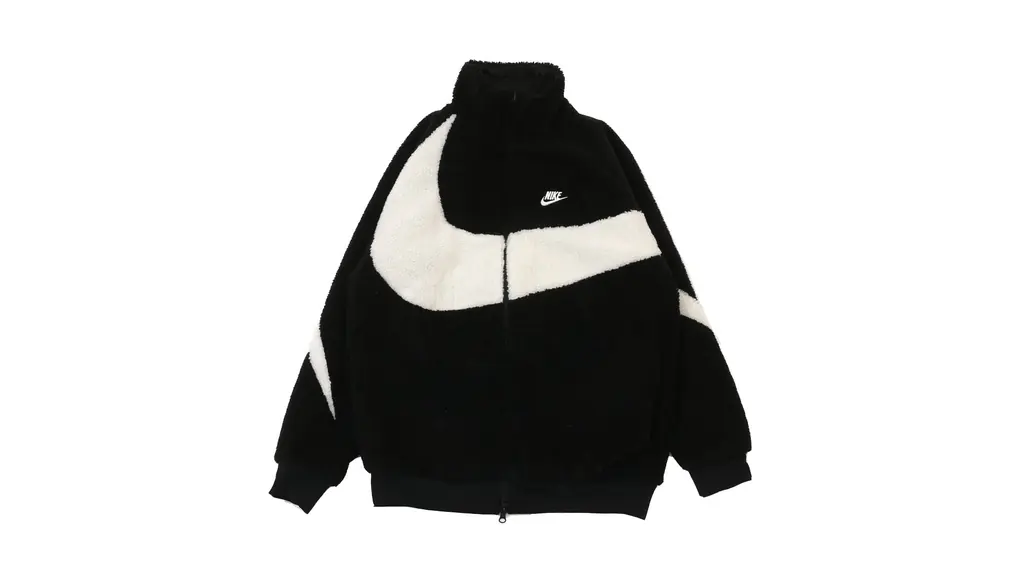 [ナイキ] SWOOSH FULL ZIP JACKET ボア フリース ジャケット BLACK/SAIL BQ6546-011 [Mサイズ]