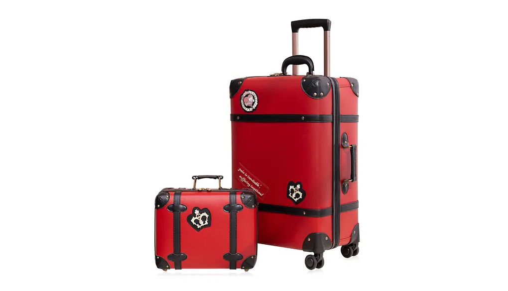 [NZBZ] スーツケース 手作り キャリーバッグ 軽量 トランクケース ア トランク おしゃれ かわいい キャリーバッグ 出張 修学旅行 TSAロック (レッドパッチ刺繍, M(24") 型+XS(14") 型)