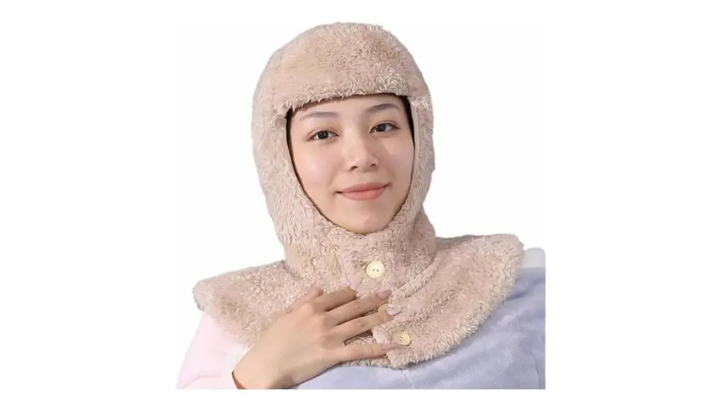 [OMISAA] あったか 帽子 マフラー おやすみ帽子 ネックウォーマー ードウォーマー ボレロ 寝る時 就寝用 防寒 冷え対策 寝具 肩当て 裏起毛 肩サポーター フード 防寒 冷え対策 冬 部屋着 暖かい 上着 ふわふわ着心地 保温