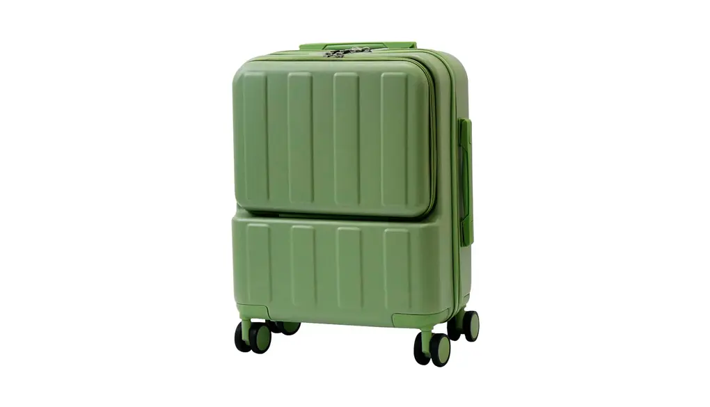 [ワンステップ] ONE STEP スーツケース 軽量 旅行 修学旅行 海外旅行 出張 休暇 荷物 キャスターカバー付き フロントオープン USBポート付き 機内持ち込み 充電機能完備 ダブルキャスター キャスターカバー付き (グリーン, S)