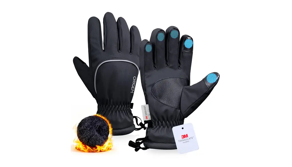 [Origem] 防寒手袋【3Mシンサレート&極厚フリースの2倍保温】 撥水加工 スマホ対応 反射テープ 防風 保温 軽量 滑り止め スキー スノーボード スノボ 自転車 バイク 登山 通勤 雪遊び アウトドア サイクリング 作業用 男女兼用