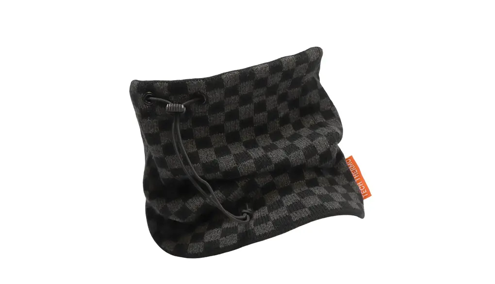 おたふく手袋 冬用 ネックウォーマー [発熱 保温 ニット] JW-121 ブラックｘグレー フリー