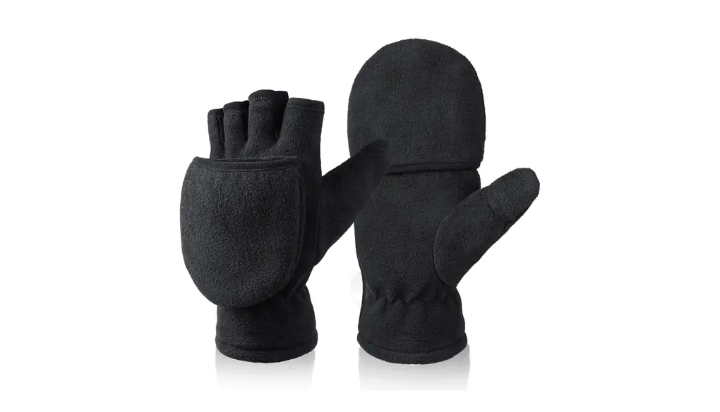 [OZERO] 手袋 防寒 ミトメンズ 指なし 2WAY スマホ対応 ランニング 自転車 キャンプ 撮影 登山 冬 JP-9042
