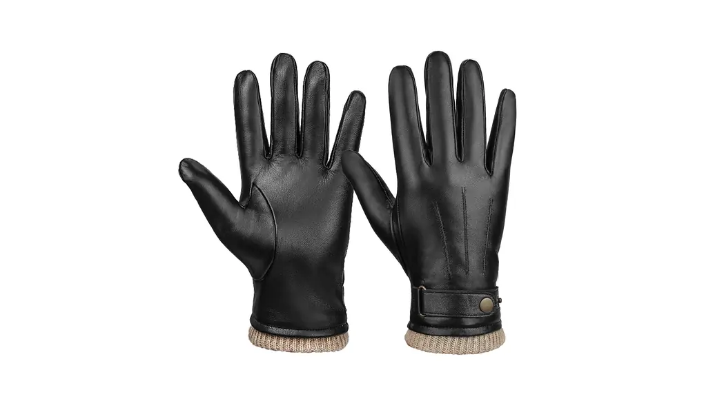 [OZERO] 手袋 メンズ 防寒 スマホ対応 本革（山羊革） 裏起毛（ウール） 防風 撥水 紳士 冬 スブラック／ブラウン M L XLサイズ