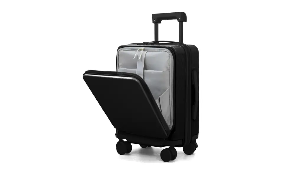 [プロエボ] スーツケース キャリーバッグ キャリーケース フロントオープン LCC 機内持込可 SSサイズ ダブルキャスター 10030 1～3泊 3.5kg 30L 3辺合計108cm ブラック