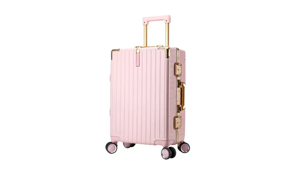 [QIFENGDIANZI] スーツケース キャリーケース 40L キャリーバッグ TSAロック搭載 アルミフレーム 超軽量 大型 耐衝撃 静音 ダブルキャスター 360度回転 旅行 ビジネス 出張 ピンク Mサイズ（3-5泊）