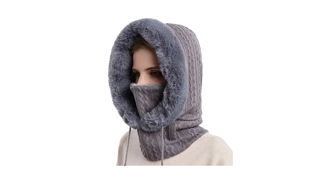 Rbinlaaw フードウォーマー ネックウォーマー セット ニットキャップ レディース 帽子 厚手 完全防寒 目出し帽 メンズ フェイスマスク スノーボード スキー 防寒具 自転車 バイク 釣り 登山 アウトドア スポーツ クリスマスギフト フリーサイズ 男女兼用 バラクラバ 防寒 防風 フード付ネックウォーマー 暖かい 冬 キャンプ