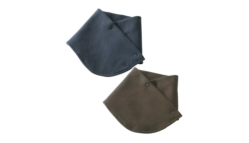 [リマーク] 2スタイル ネックウォーマー2色組(ネイビー・ブラウン) ネックウォーマー マフラー 襟巻 防寒 就寝時も使える フリース素材