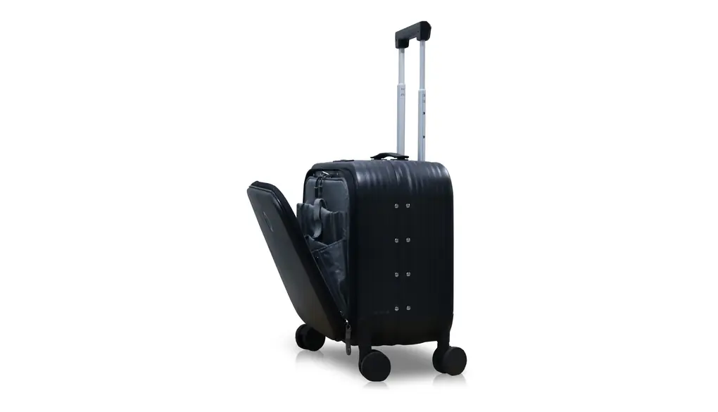 [retoo] zeroスーツケース 37L キャリーケース キャリーバッグ Sサイズ アルミ フレーム式 超軽量 大容量 静音 前開き フロントオープン ダブルキャスター 100% ポリカーボネート 耐衝撃 旅行 ビジネス 出張 (S(18inch) ブラック)