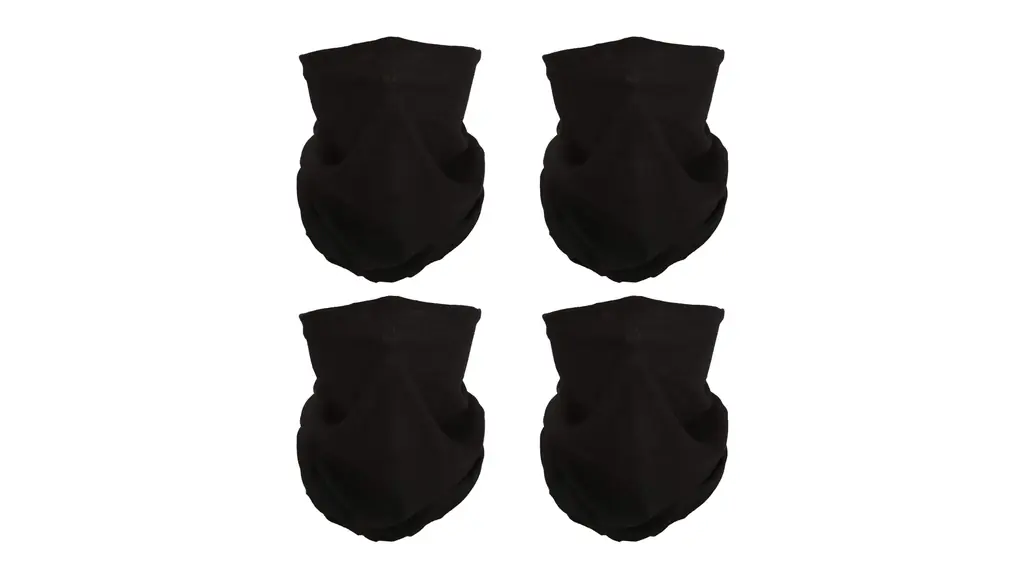 [SMEHCF] 4 ヘッドバンド バンダナ バラクラバ ハーフフェイスマスク シールド ヘッド ヘア スカーフ ネックゲイター 帽子 多目的 女性 男性用 通気性 再利用可能 洗濯可能 ブラック