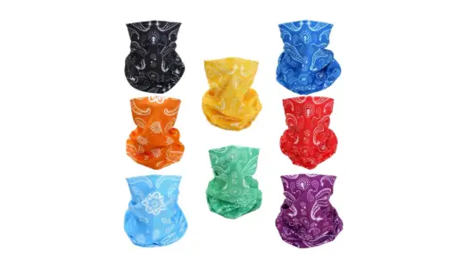 【SMEHCF 多目的バンダナ8枚セット】1枚で何通りも！通気性抜群の万能フェイスマスク＆ネックゲイター