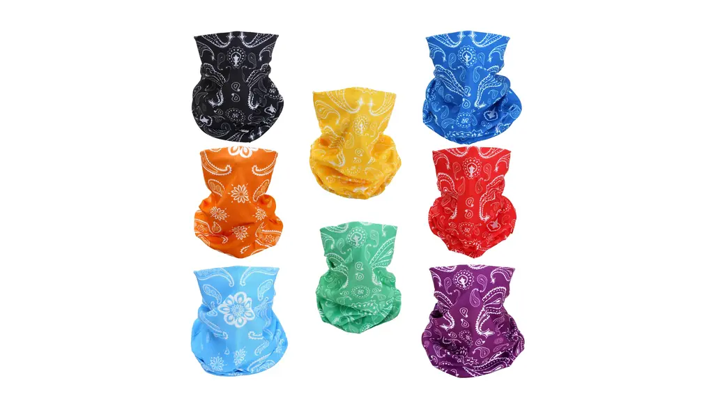 [SMEHCF] 多目的バンダナ 8枚 レディース メンズ ヘッドバンド バラクラバ ヘア ヘッドスカーフ フェイスハーフ エアソフト ペイントボール マスク ネックゲイター 通気性 洗濯可能 再利用可能 ブルー レッド オレンジ グリーン イエロー カシューナッツ フラワー