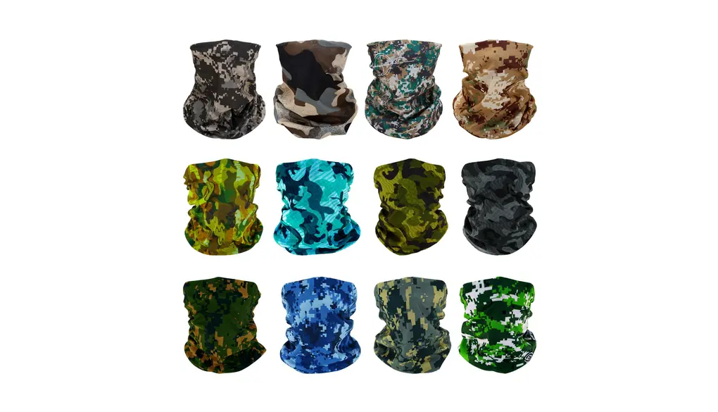 [SMEHCF] 多目的バンダナ 12枚 レディース メンズ ヘッドバンド バラクラバ ヘア ヘッドスカーフ フェイスハーフ エアソフト ペイントボールマスク ネックゲイター 通気性 再利用可能 洗濯可能 デジタルフォレスト スカイ デザート エアフォース カモフラージュ