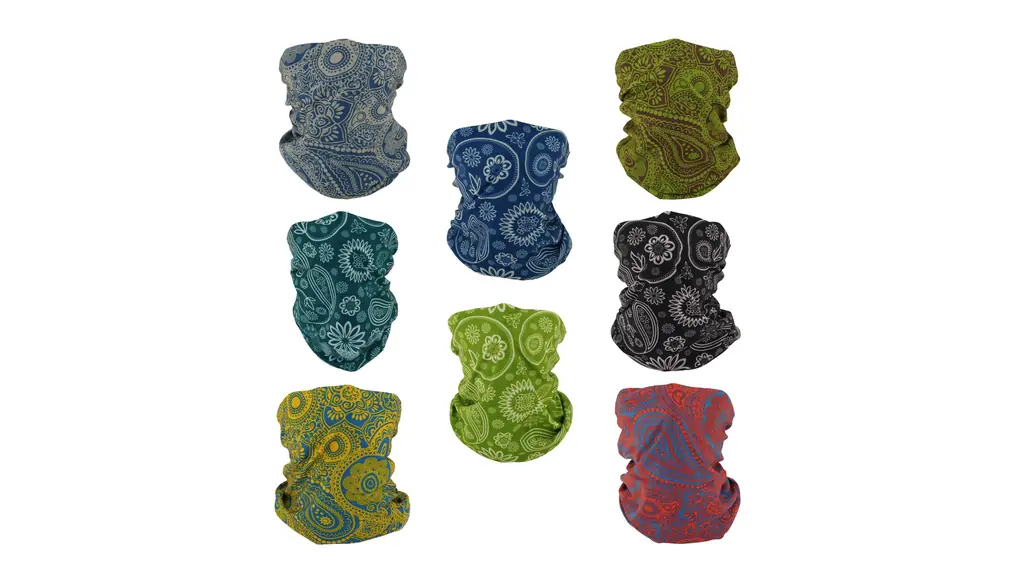 [SMEHCF] 多目的バンダナ 8枚 レディース メンズ ヘッドバンド バラクラバ ヘア ヘッドスカーフ フェイスハーフ エアソフト ペイントボール マスク ネックゲイター 通気性 洗濯可能 再利用可能 ブラック イエロー レッド ブルー グリーン カシューナッツフラワー