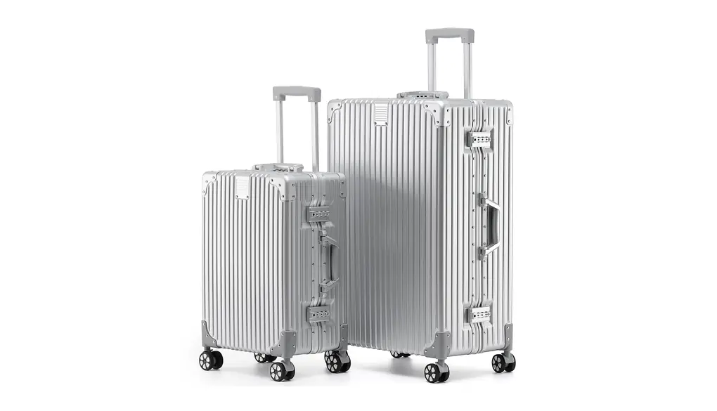 [SupTrip] スーツケース 機内持ち込み アルミフレームタイプ キャリーケース キャリーバッグ 大型 耐衝撃 TSAロック 超軽量 大容量 静音 ダブルキャスター 360度回転 おしゃれ 旅行 出張 修学 (シルバー, Mサイズ/50L)