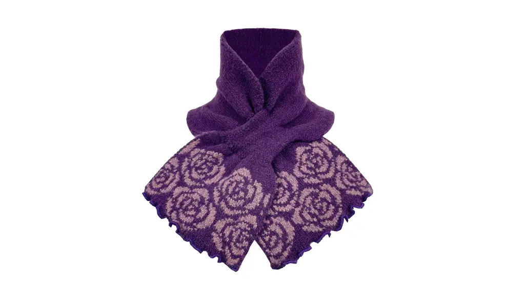 [TERAICHI] ネックウォーマー 差込ネックウォーマー プチマフラー クロス差込マフラーバラ柄 ミニマフラー レディースマフラー